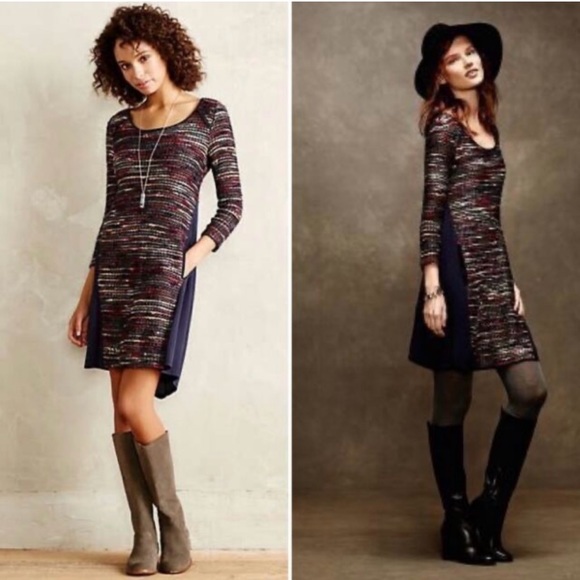 Anthropologie Maeve Boucle Multicolor Knit Dress - Picture 2 of 8